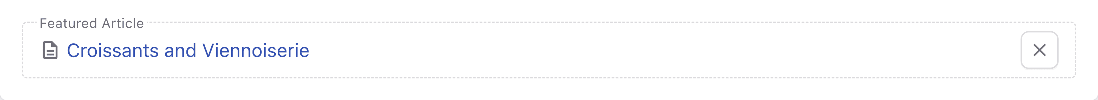 A screenshot of a content relationship field in the Page Builder.